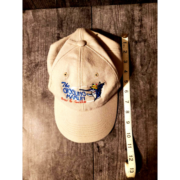 The Giggling Marlin Bar & Grille Cabo San Lucas Adjust. Hat Tan Adult Logo OSFM - Picture 6 of 7